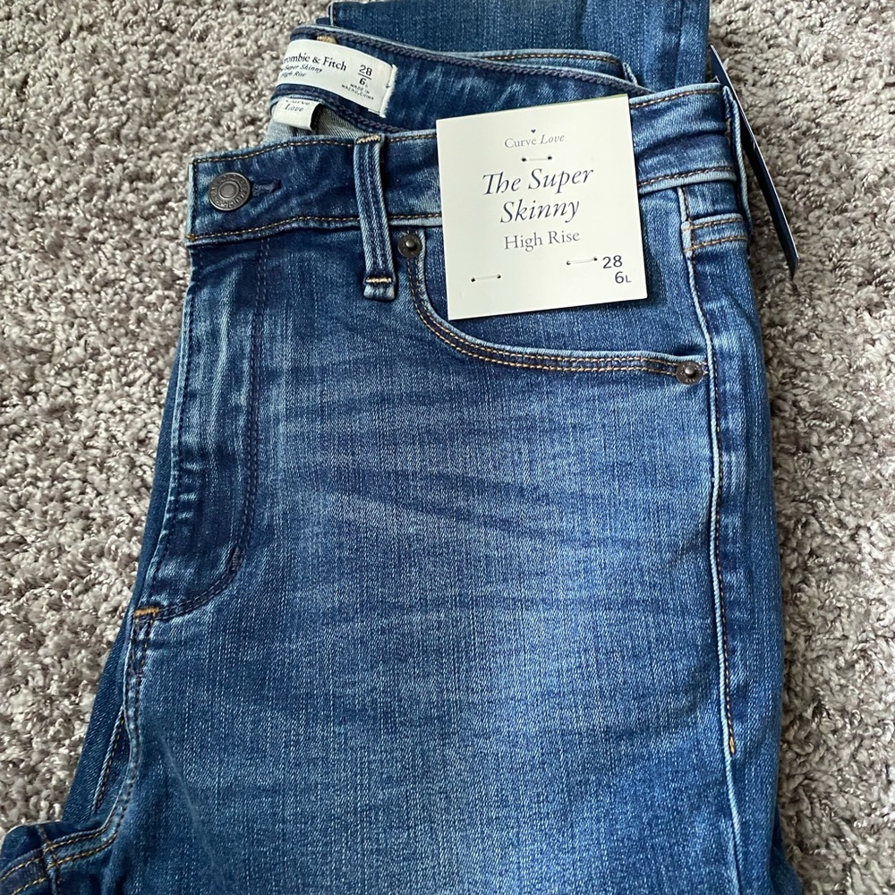 Abercrombie super skinny high rise jean